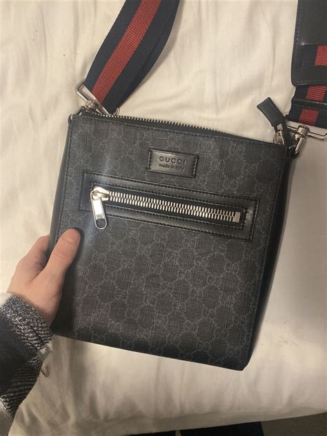 authentic gucci messenger bag sale|gucci unisex messenger bag.